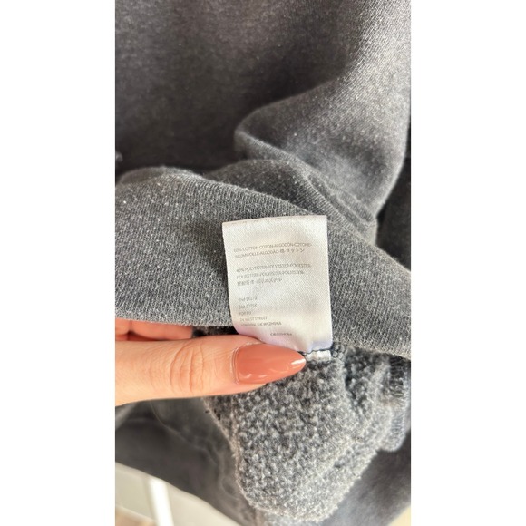 Free People Movement Work It Out Charcoal Cropped Hoodie Athletic Casual Women's - Picture 8 of 9